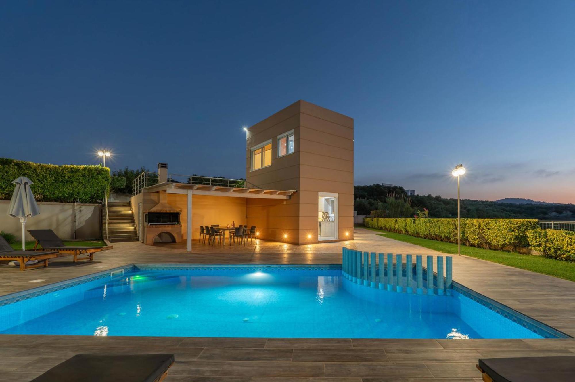 Villa Ariella With Sea View Agia Marina Eksteriør billede